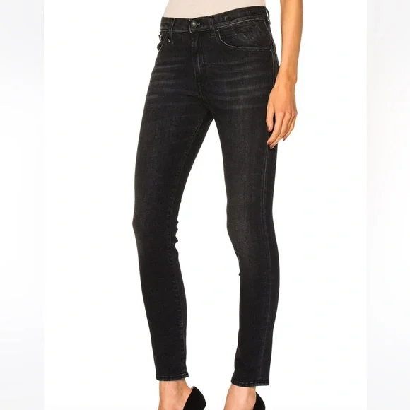 R13 High Rise Skinny Black Jeans - Picture 2 of 16